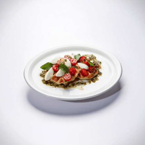 Waffle Caprese do Bistrô La Fleur
