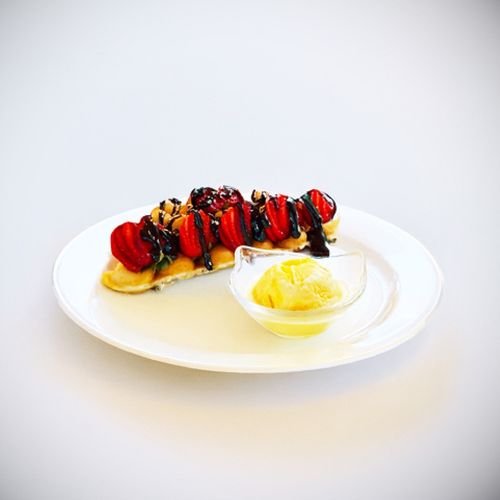 Bubble Waffle de Chocolate e Morango